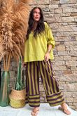 Prairie Pin Tuck Cotton Smock Olive